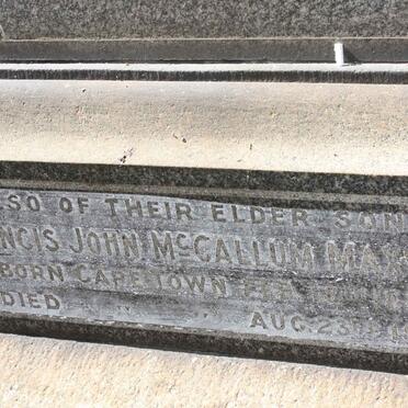 MAXWELL Francis John McCullum 1882-1935