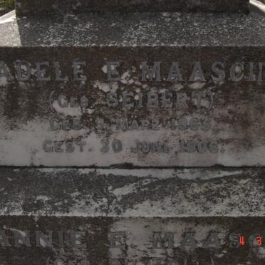 MAASCH Adele E. nee SEIBERT 1865-1906