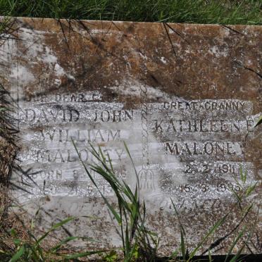 MALONEY David John William 1906-19?? &amp; Kathleen E. 1911-1995