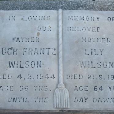 MAYE Aubrey James 1916-2001 &amp; Magdaléne WILSON 1920-1988 :: WILSON Hugh Frantz -1944 &amp; Lily -1963