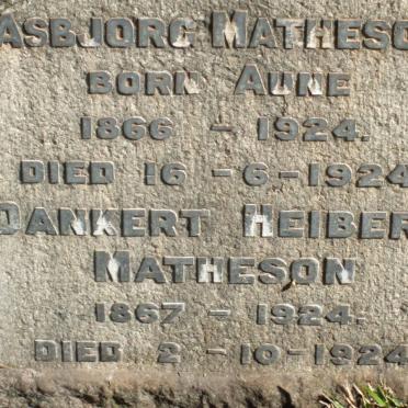 MATHESON Dankert Heiberg 1867-1924 &amp; Asbjorg AUNE 1866-1924