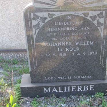 MALHERBE Johannes Willem le Roux 1918-1979