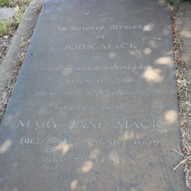 MACK John -1955 &amp; Mary Jane -1969