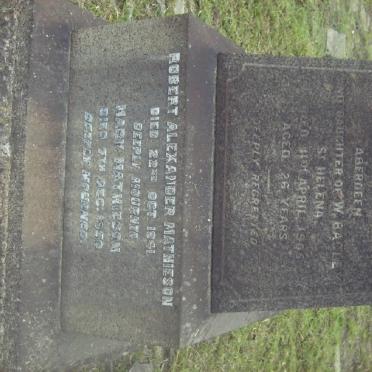 MATHIESON Robert Alexander -1941 &amp; Emily Maud HOBART -1905 :: MATHIESON Mary -1950
