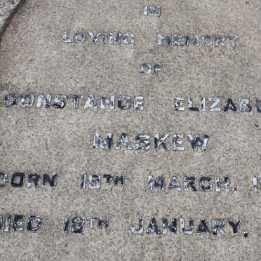 MASKEW Constance Elizabeth 1963-1981