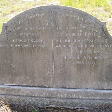 MOLLER Christian de Hoog 1887-1950 &amp; Elizabeth Emma WARWICK 1881-1952 :: STEENKAMP James John Edward  1907-1966