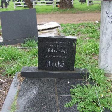 MOCKÉ Ruth Isobel 1921-1984