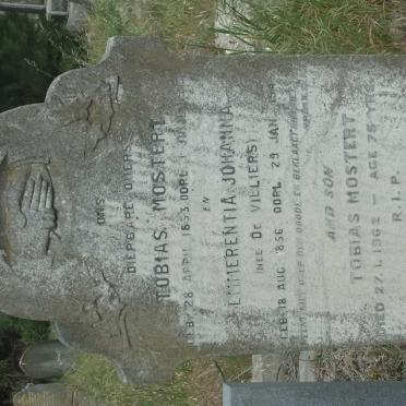 MOSTERT Tobias 1853-1915 &amp; Emmerentia Johanna DE VILLIERS 1856-1945 :: MOSTERT Tobias -1962