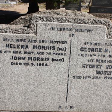 MORRIS John -1954 &amp; Helena -1947 :: MORRIS George H. -1951 :: MORRIS Sydney Rowland -1974