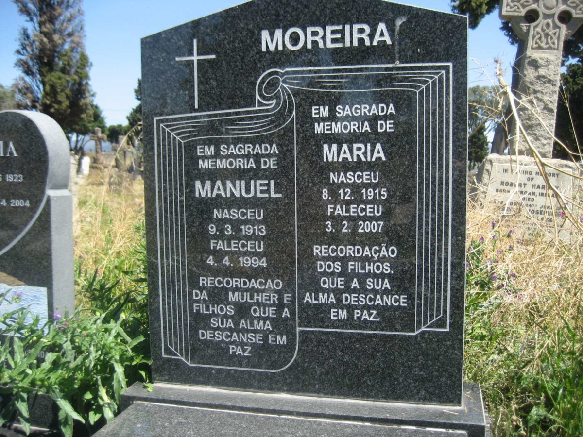 MOREIRA Manuel 1913-1994 &amp; Maria 1915-2007