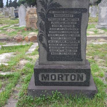 MORTON John -1917 &amp; Margaret Probert -1910