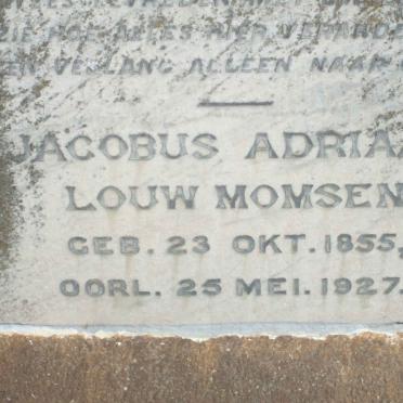 MOMSEN Jacobus Adriaan Louw 1855-1927