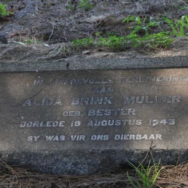 MULLER Alida Brink nee BESTER -1943