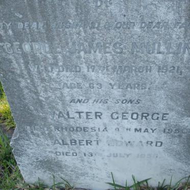 MULLINS George James -1921 :: MULLINS Walter George -1950 :: MULLINS Albert Edward -1950