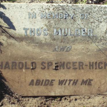 MULDER Thos :: SPENCER-HICKEN Harold