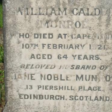 MUNROE William Calder -1921