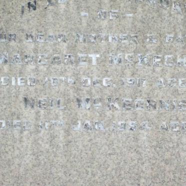 McKECHNIE Neil -1954 &amp; Margaret -1917