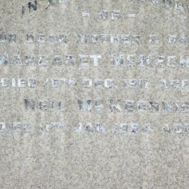 McKECHNIE Neil -1954 &amp; Margaret -1917