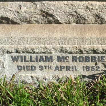 McROBBIE William -1952
