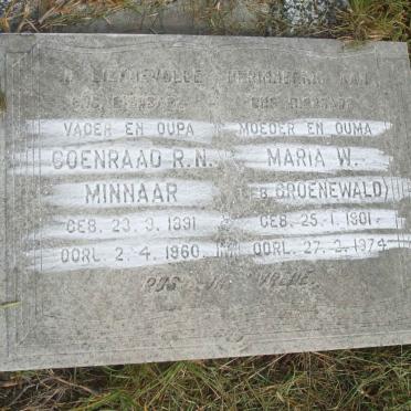 MINNAAR Coenraad R.N. 1891-1960 &amp; Maria W. GROENEWALD 1901-1974