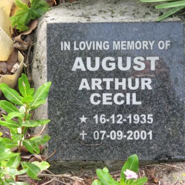 AUGUST Arthur Cecil 1935-2001