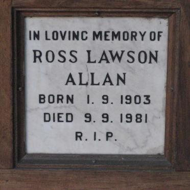ALLAN Ross Lawson 1903-1981