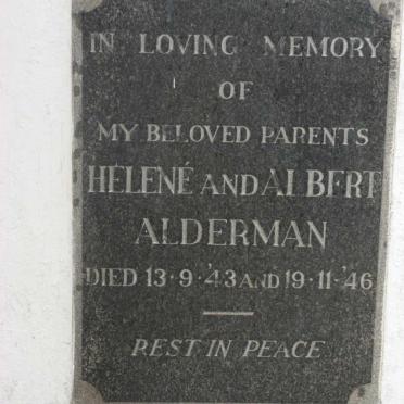 ALDERMAN Albert -1946 &amp; Helené -1943