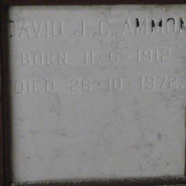 AMMON David J.C. 1912-1972