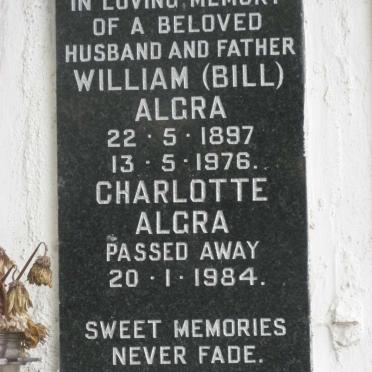 ALGRA William 1897-1976 &amp; Charlotte -1984