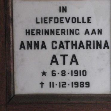 ATA Anna Catharina 1910-1989