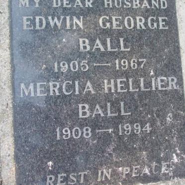 BALL Edwin George 1905-1967 &amp; Mercia Hellier 1908-1994