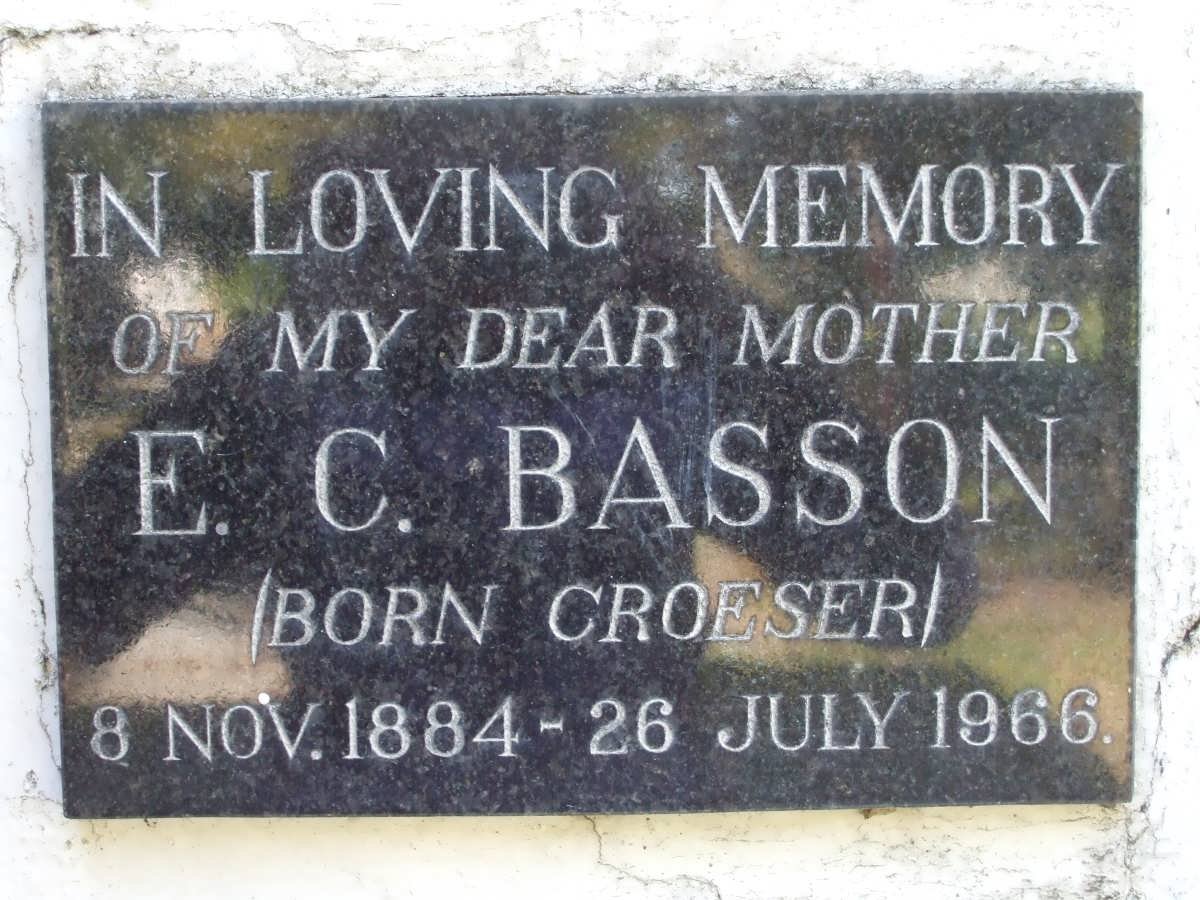 BASSON E.C. nee CROESER 1884-1966