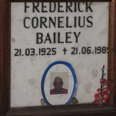 BAILEY Frederick Cornelius 1925-198?