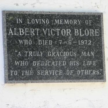 BLORE Albert Victor -1972