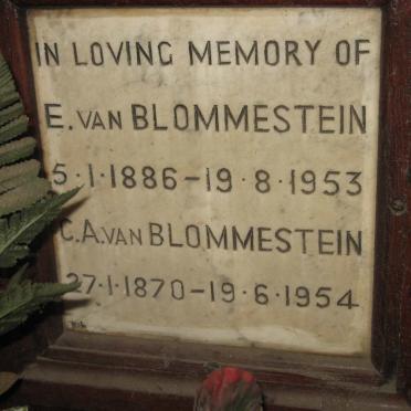 BLOMMESTEIN C.A., van 1870-1954 :: VAN BLOMMESTEIN E. 1886-1953