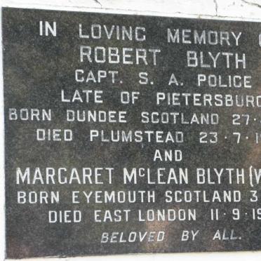 BLYTH Robert 1875-1958 &amp; Margaret McLean WYLLIE 1892-1980