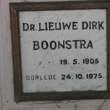 BOONSTRA Lieuwe Dirk 1905-1975