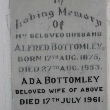 BOTTOMLEY Alfred 1875-1953 &amp; Ada -1961