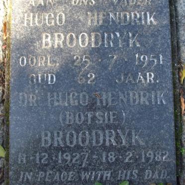 BROODRYK Hugo Hendrik -1951 :: BROODRYK Hugo Hendrik 1927-1982