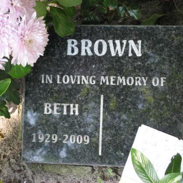 BROWN Beth 1929-2009