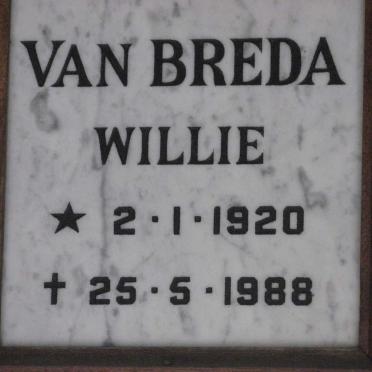 BREDA Willie, van 1920-1988