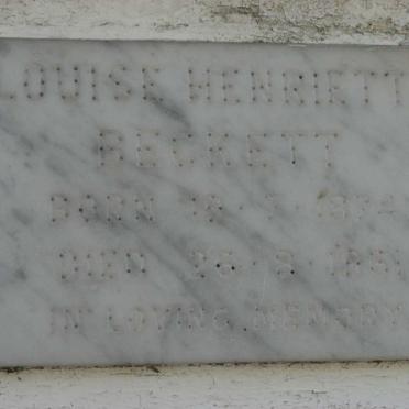 BECKETT Louise Henrietta 1874-1961