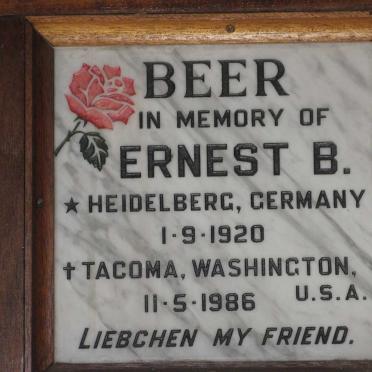 BEER Ernest B. 1920-1986