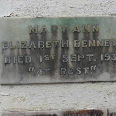 BENNETT Mary Ann Elizabeth -1936