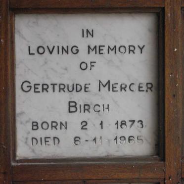 BIRCH Gertrude Mercer 1873-1965