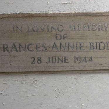 BIDDER Frances Annie -1944