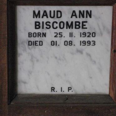 BISCOMBE Maud Ann 1920-1993
