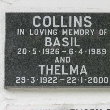 COLLINS Basil 1926-1989 &amp; Thelma 1922-2000