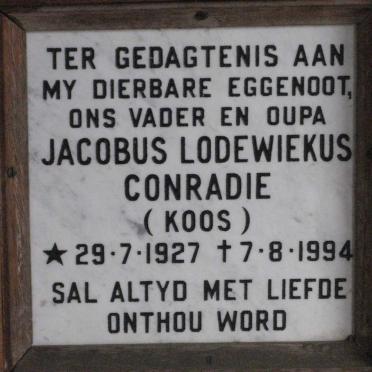 CONRADIE Jacobus Lodewiekus 1927-1994