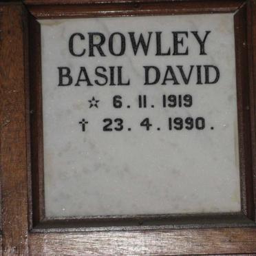 CROWLEY Basil David 1919-1990